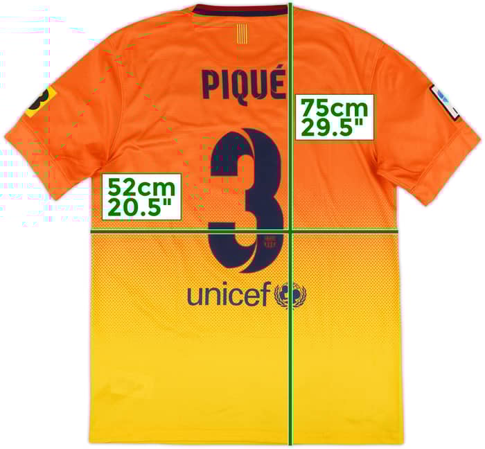 2012-13 Barcelona Away Shirt Pique #3 - 6/10 - (M)