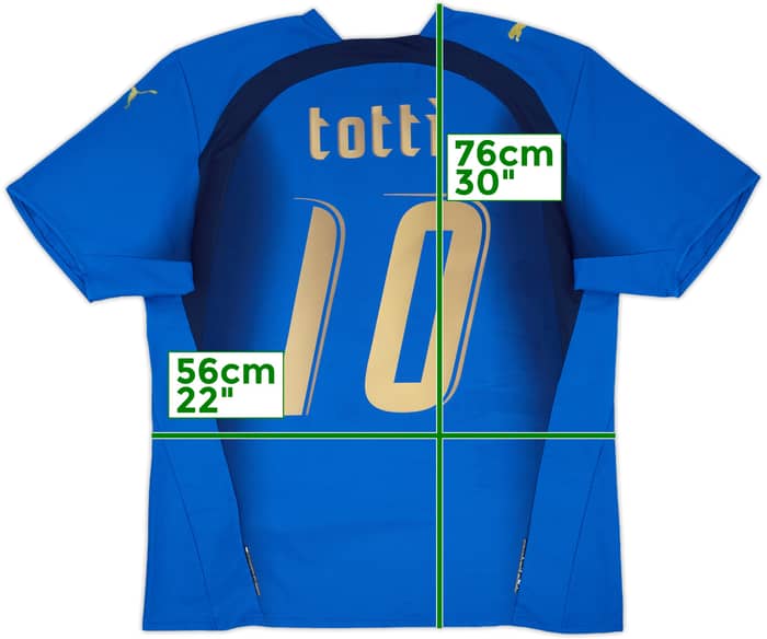 2006 Italy Home Shirt Totti #10 - 7/10 - (L)