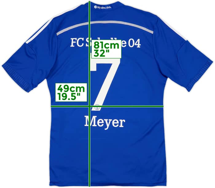 2014-16 Schalke Home Shirt Meyer #7 - 5/10 - (L)