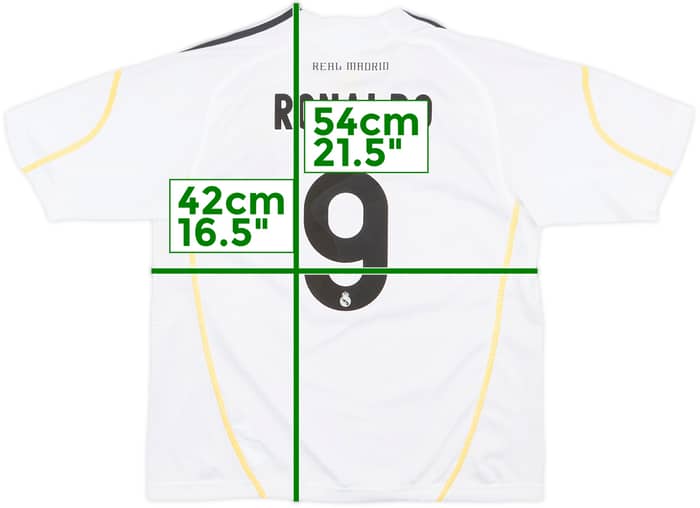 2009-10 Real Madrid Home Shirt Ronaldo #9 - 6/10 - (M.Boys)