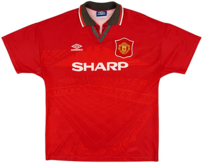 1994-96 Manchester United Home Shirt Cantona #7 - 7/10 - (L)