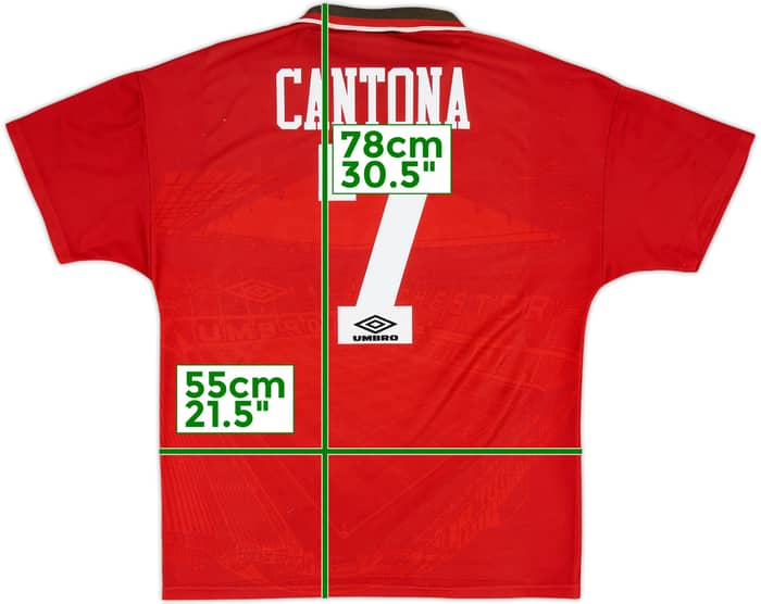 1994-96 Manchester United Home Shirt Cantona #7 - 7/10 - (L)
