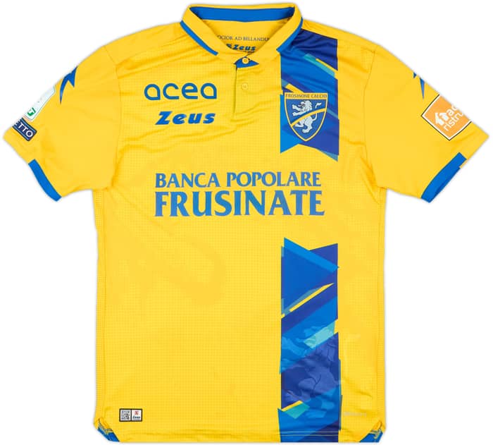2019-20 Frosinone Match Issue Home Shirt Obleac #21
