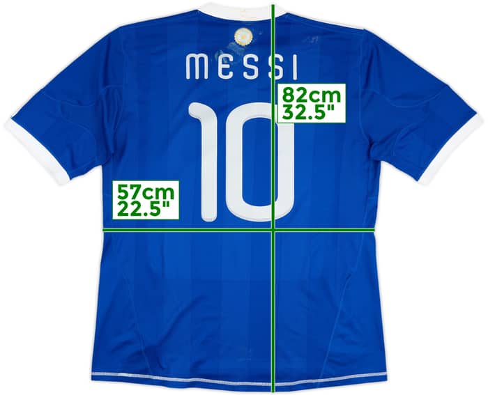 2010-11 Argentina Away Shirt Messi #10 - 5/10 - (XL)