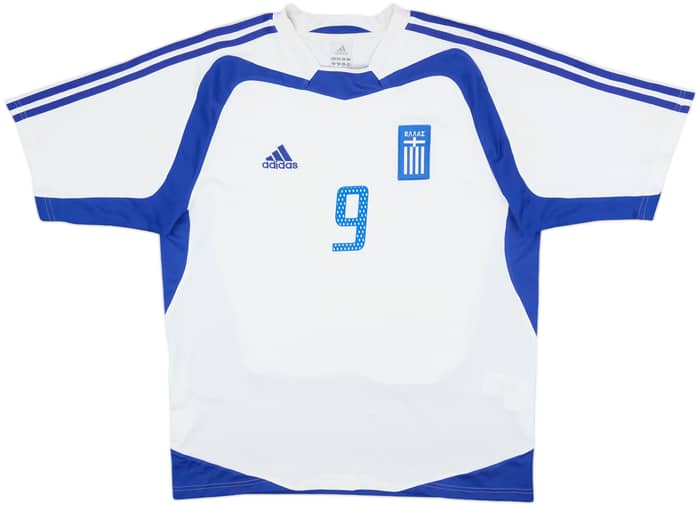 2004-06 Greece Away Shirt Charisteas #9 - 8/10 - (L)