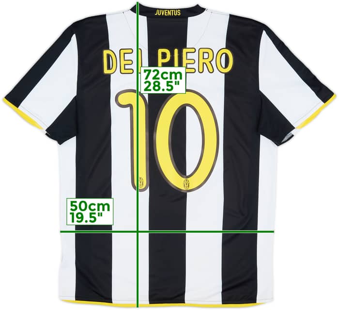 2008-09 Juventus Home Shirt Del Piero #10 - 6/10 - (M)