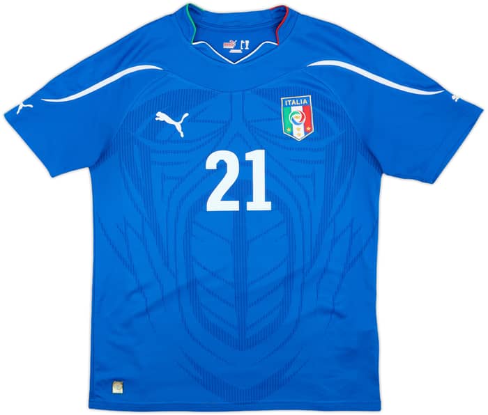 2010-12 Italy Home Shirt Pirlo #21 - 8/10 - (XL.Boys)