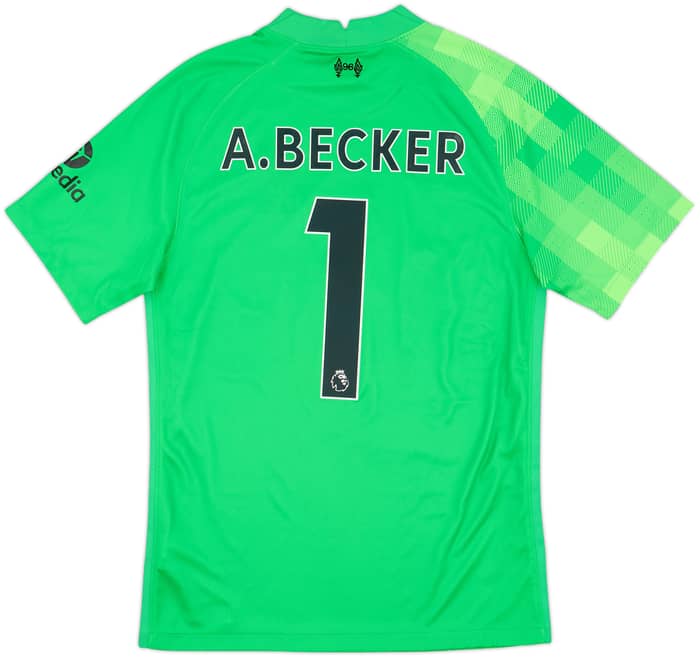 2021-22 Liverpool GK S/S Shirt A.Becker #1 - 8/10 - (S)