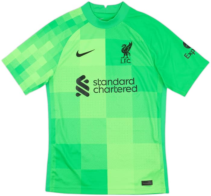 2021-22 Liverpool GK S/S Shirt A.Becker #1 - 8/10 - (S)