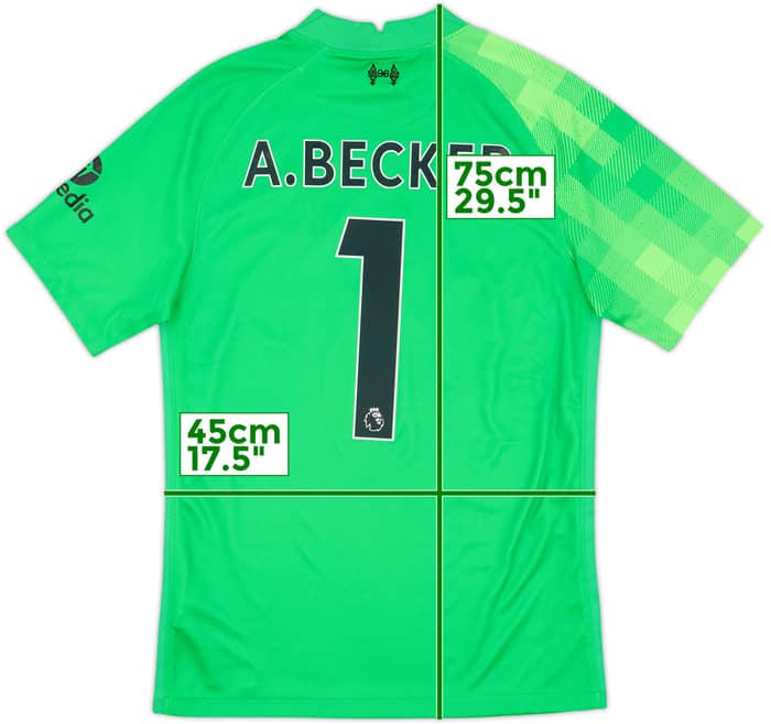 2021-22 Liverpool GK S/S Shirt A.Becker #1 - 8/10 - (S)