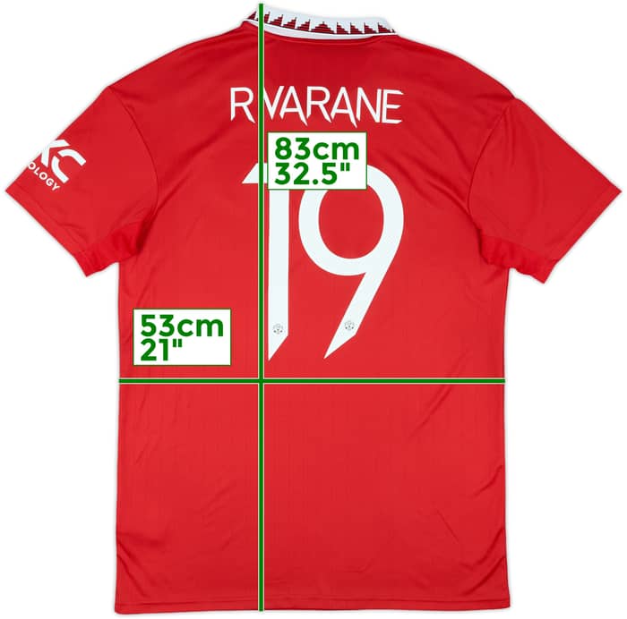 2022-23 Manchester United Home Shirt R.Varane #19 - 10/10 - (L)