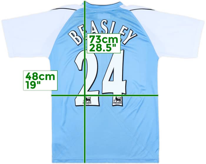 2006-07 Manchester City Home Shirt Beasley #24 - 8/10 - (M)