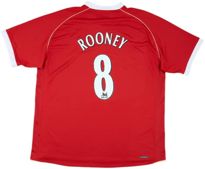 2006-07 Manchester United Home Shirt Rooney #8 - 8/10 - (XXL)