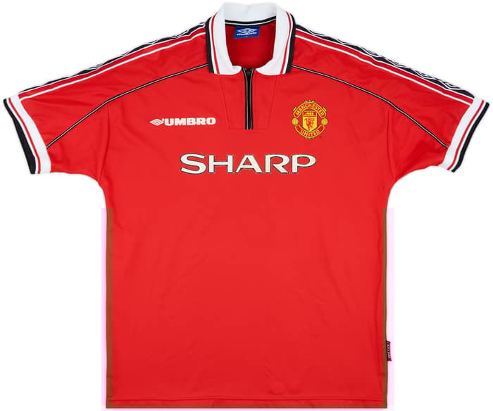1998-00 Manchester United Home Shirt Beckham #7 - 7/10 - (XL)