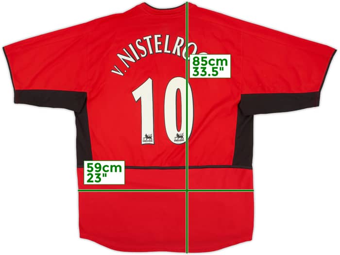 2002-04 Manchester United Home Shirt v.Nistelrooy #10 - 6/10 - (XL)