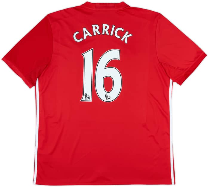 2016-17 Manchester United Home Shirt Carrick #16 - 9/10 - (XL)
