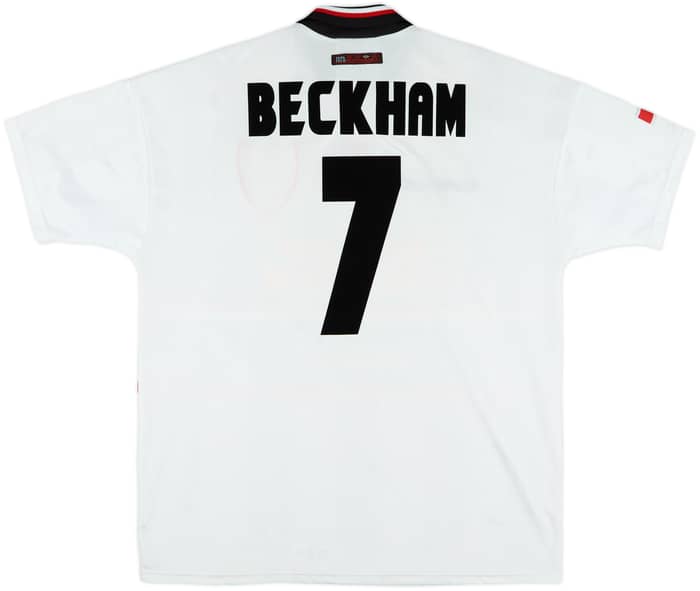 1997-99 Manchester United Away Shirt Beckham #7 - 9/10 - (XL)