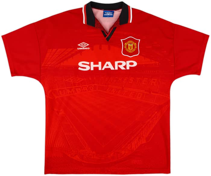 1994-96 Manchester United Home Shirt Beckham #24 - 10/10 - (XL)