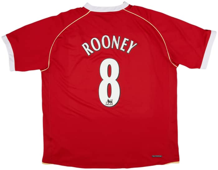 2006-07 Manchester United Home Shirt Rooney #8 - 7/10 - (XL)