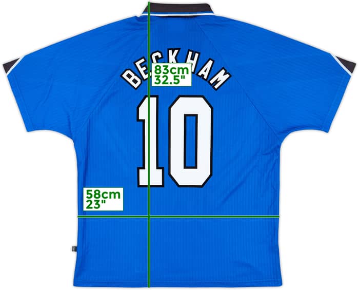 1996-98 Manchester United Third Shirt Beckham #10 - 8/10 - (XL)