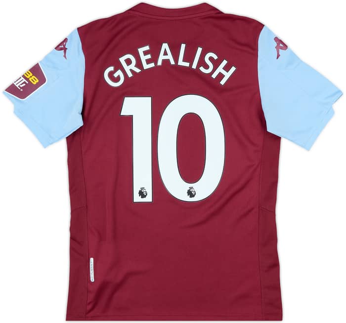 2019-20 Aston Villa Home Shirt Grealish #10 - 9/10 - (S)