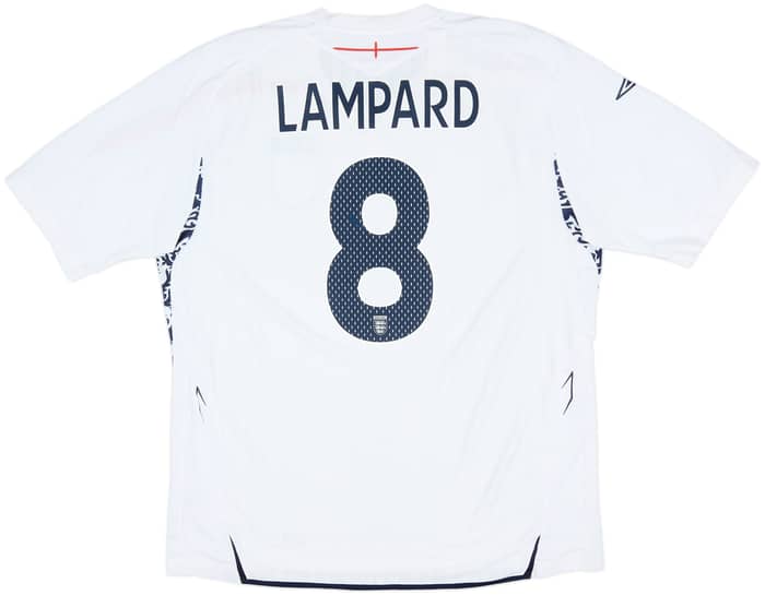 2007-09 England Home Shirt Lampard #8 - 6/10 - (XXL)