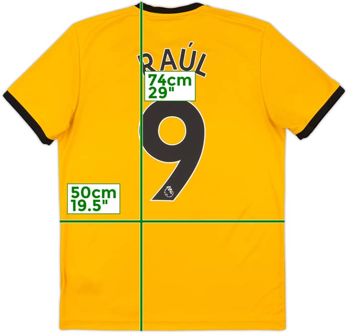 2018-19 Wolves Home Shirt Raul #9 - 7/10 - (M)
