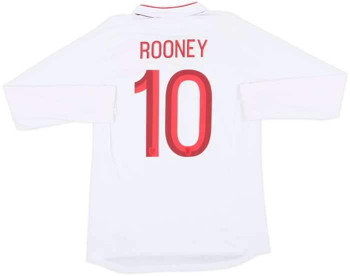 2012-13 England Home L/S Shirt Rooney #10 - 9/10 - (M)