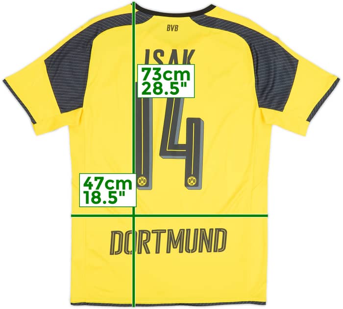 2016-17 Borussia Dortmund Home European Shirt Isak #14 - 7/10 - (S)