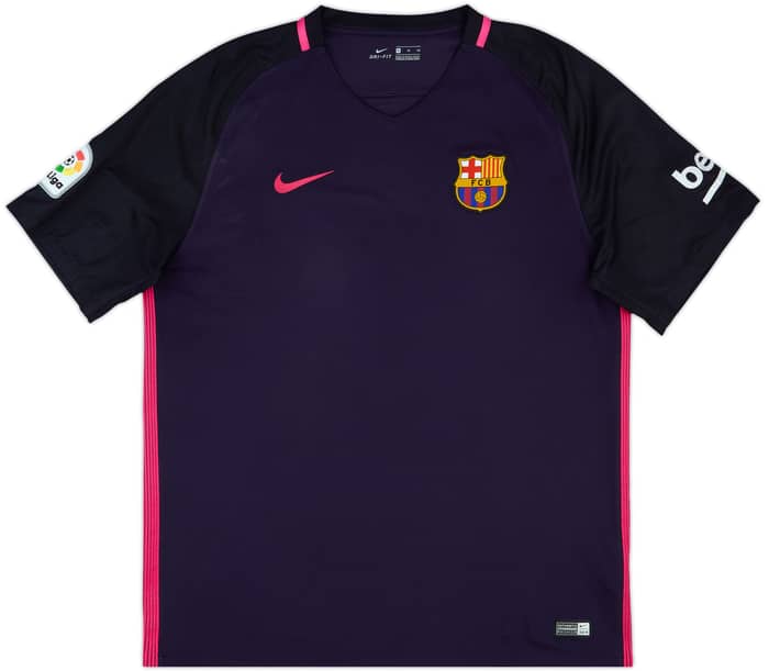 2016-17 Barcelona Away Shirt Suarez #9 - 7/10 - (XL)
