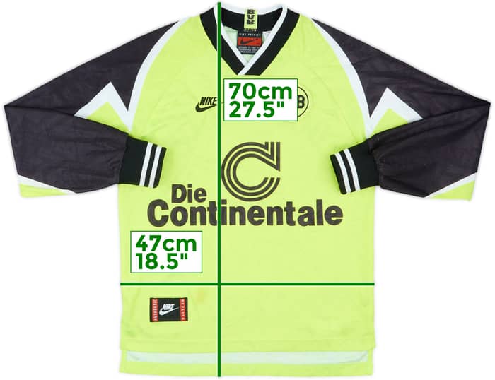 1995-96 Borussia Dortmund Home L/S Shirt - 8/10 - (XS)