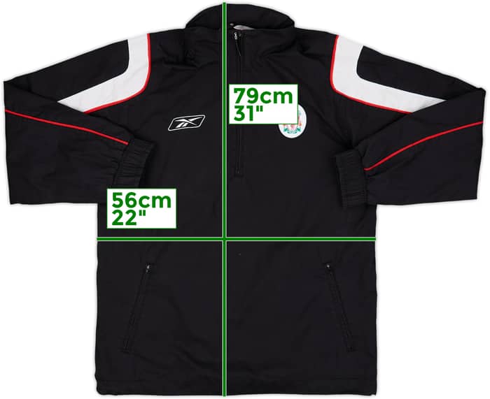 2003-05 Liverpool Reebok 1/4 Zip Hooded Rain Jacket - 8/10 - (XS)