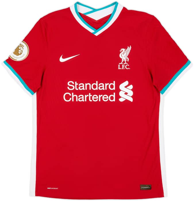 2020-21 Liverpool Authentic Home Shirt Virgil #4 - 9/10 - (M)