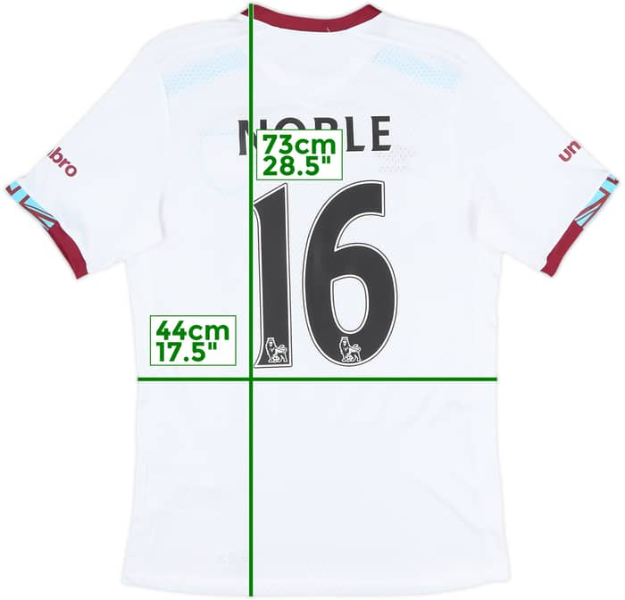 2016-17 West Ham Away Shirt Noble #16 - 9/10 - (S)