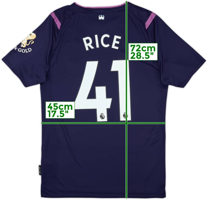 2019-20 West Ham Third Shirt Rice #41 - 8/10 - (S)