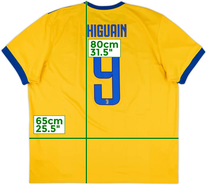 2017-18 Juventus Away Shirt Higuain #9 - 7/10 - (XXL)