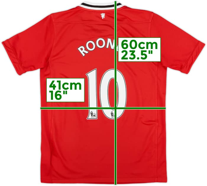 2011-12 Manchester United Home Shirt Rooney #10 - 7/10 - (M.Boys)