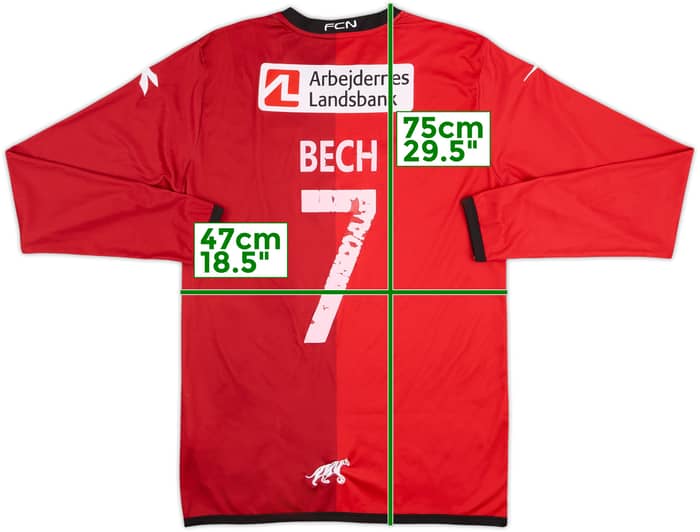 2014-15 FC Nordsjaelland Home L/S Shirt Bech #7 - 5/10 - (M)