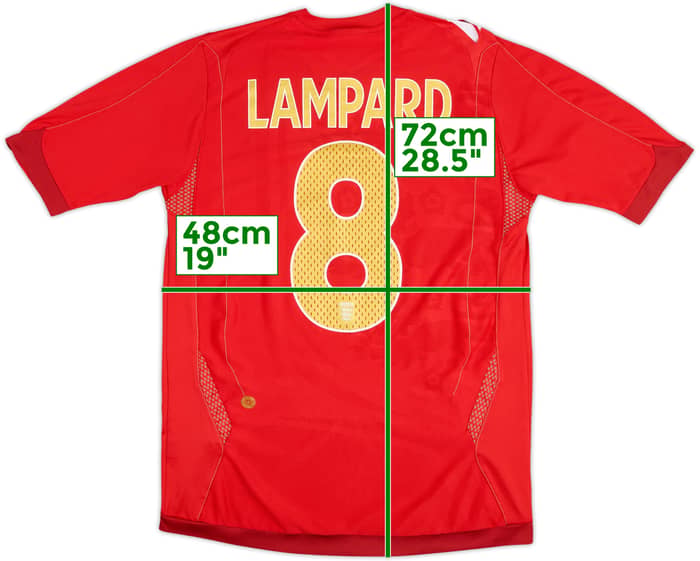 2006-08 Inglaterra Camiseta de visitante Lampard #8 - 5/10 - (S)
