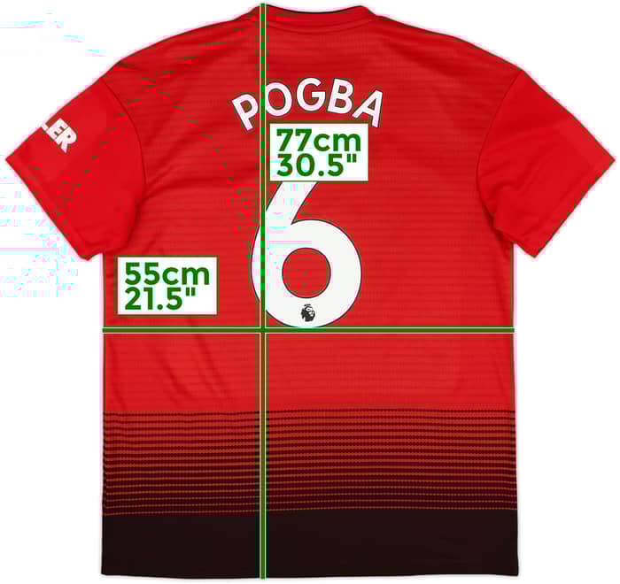 2018-19 Manchester United Home Shirt Pogba #6 - 8/10 - (L)