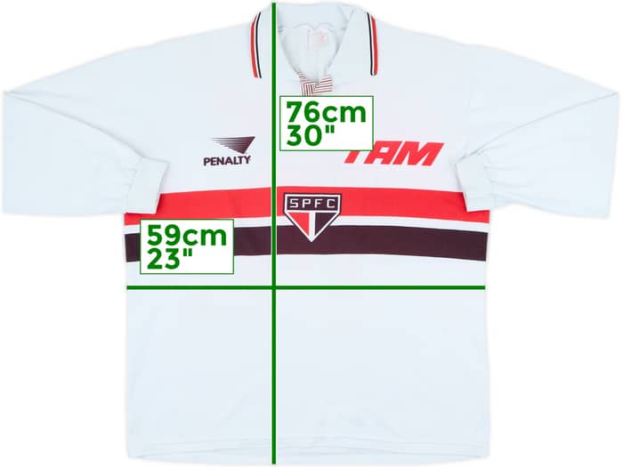 1994 Sao Paulo Home L/S Shirt #10 - 9/10 - (XL)