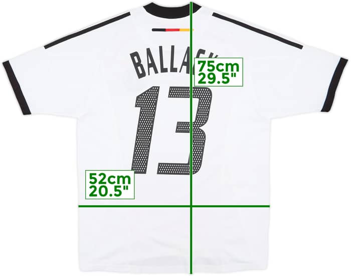 2002-04 Germany Home Shirt Ballack #13 - 8/10 - (M)