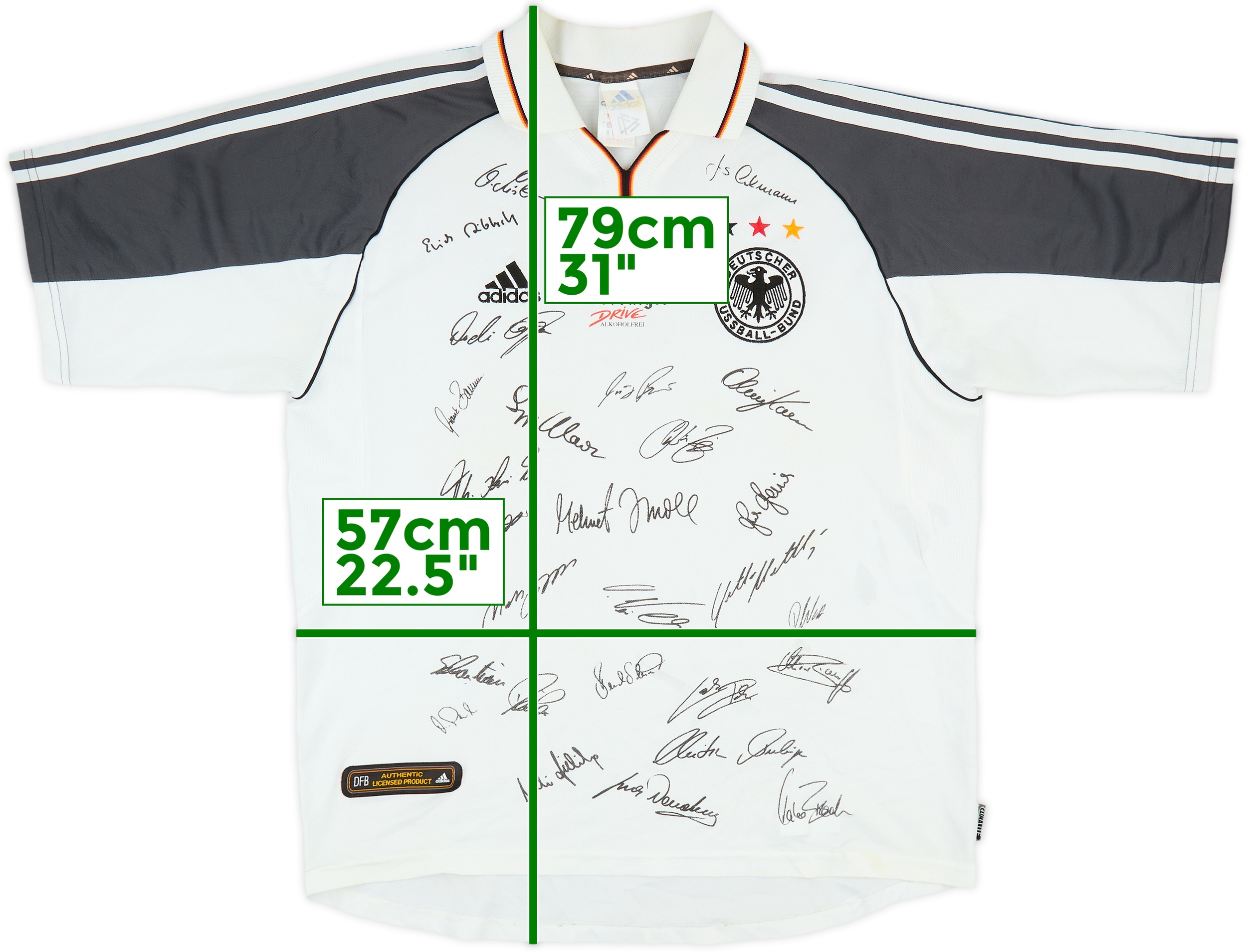 2000-02 Germany 'Squad Signed' Home Shirt - 6/10 - (L)