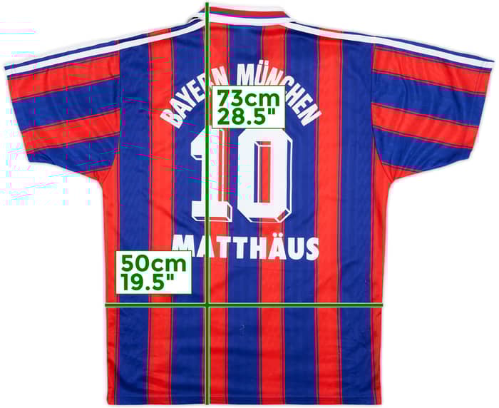 1995-97 Bayern Munich Home Shirt Matthaus #10 - 5/10 - (M)