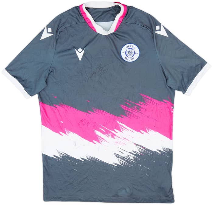 2021-22 Queen of the South Macron Signed Training Shirt - 7/10 - (L)