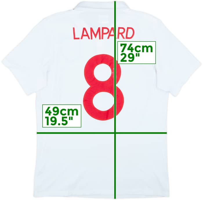 2010-11 England 'South Africa' Home Shirt Lampard #8 - 5/10 - (M)