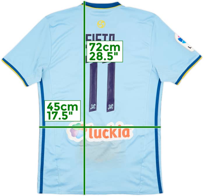 2016-17 Celta Vigo Home Shirt Sisto #11 - 4/10 - (S)