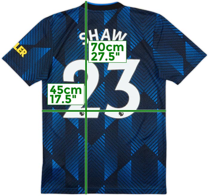 2021-22 Manchester United Third Shirt Shaw #23 - 6/10 - (S)