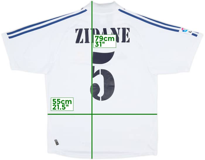 2001 Real Madrid Home Shirt Zidane #5 - 8/10 - (M)