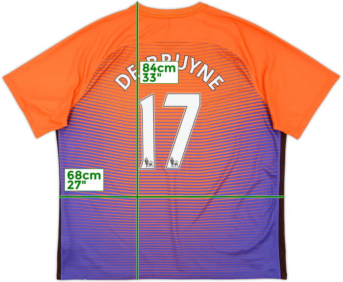 2016-17 Manchester City Third Shirt De Bruyne #17 - 8/10 - (3XL)